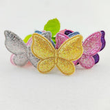 100Pcs Glitter Butterfly Appliques For Crafts Sewing DIY Hair Clip Patch