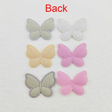 100Pcs Glitter Butterfly Appliques For Crafts Sewing DIY Hair Clip Patch