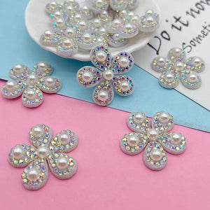 20Pcs 25mm Rhinestone Bow Tie Patches for DIY Clothes Hat Headwear