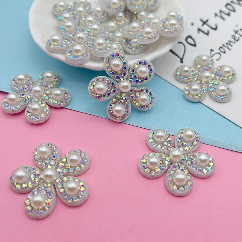 20Pcs 25mm Rhinestone Bow Tie Patches for DIY Clothes Hat Headwear
