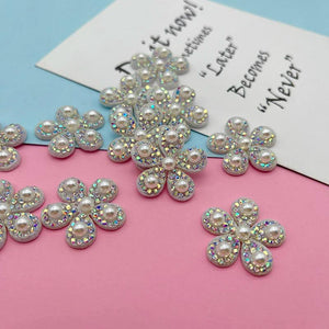 20Pcs 25mm Rhinestone Bow Tie Patches for DIY Clothes Hat Headwear