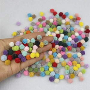 300Pcs 10mm Elastic Lace Chiffon Balls for DIY Headwear Bow Accessories