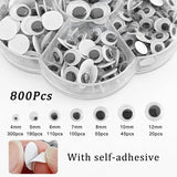 Self Adhesive Doll Eyes for DIY Crafts 4-12mm