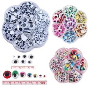 Self Adhesive Doll Eyes for DIY Crafts 4-12mm