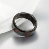 Men's Silver Stainless Steel Rotatable Dice Ring - Vintage Jewelry