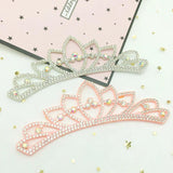10Pcs Crown Rhinestone Patches for DIY Crafts Decor Applique Headwear