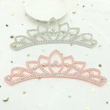10Pcs Crown Rhinestone Patches for DIY Crafts Decor Applique Headwear