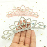 10Pcs Crown Rhinestone Patches for DIY Crafts Decor Applique Headwear