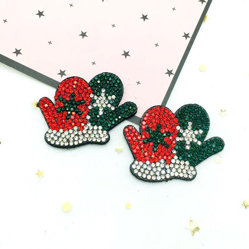 15Pcs Christmas Rhinestone Applique for DIY Clothes Hat Patches