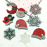 15Pcs Christmas Rhinestone Applique for DIY Clothes Hat Patches