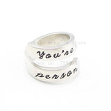 Stamped Jewelry 'You're My Person' Twist Ring - Couple's Ring