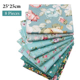 8pcs 25cm*25cm Pre-cut Cotton Craft Fabric Patchwork DIY Making Crafts