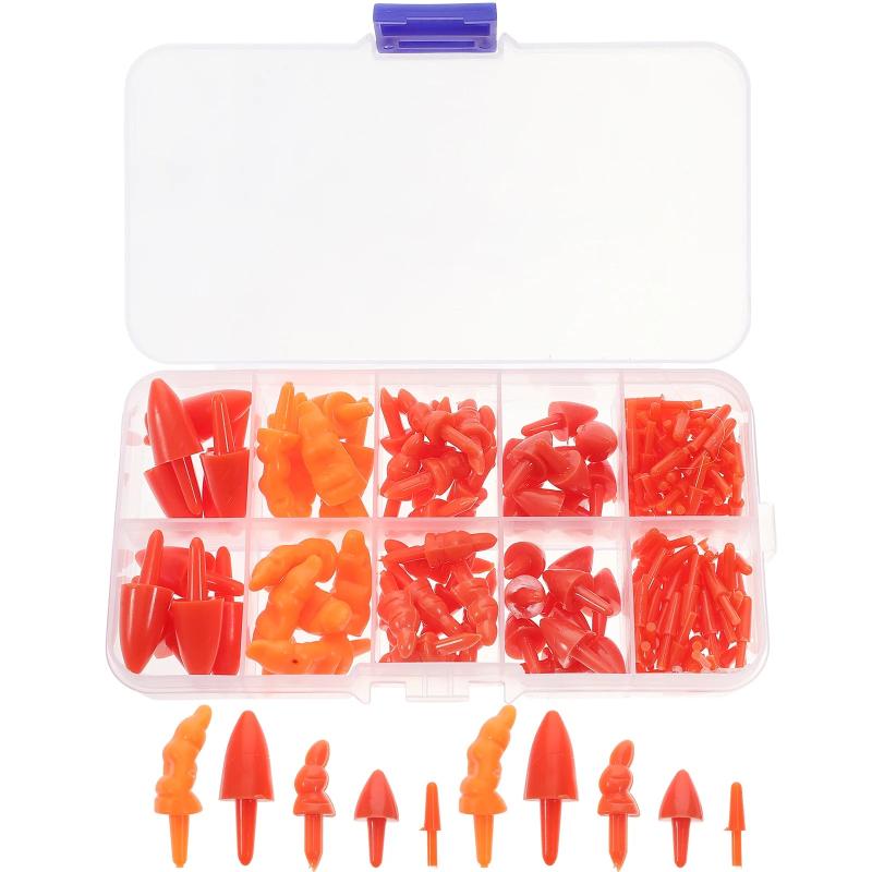 Christmas Snowman Nose Set Assorted Dolls Making Supplies Kids DIY Craft Carrot