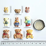 Cute Bear Rabbit Resin Accessories DIY Set