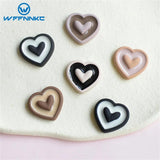20-30Pcs Double Layer Love Hearts Resin Earring Headwear DIY Ornaments