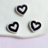20-30Pcs Double Layer Love Hearts Resin Earring Headwear DIY Ornaments