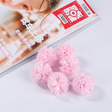 24Pcs/Lot 25mm Lace Gauze Elastic Flower Ball DIY Plush Pompom Mesh Pendant