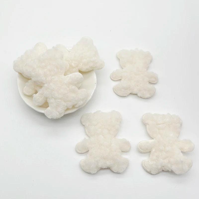 20Pcs Teddy Plush Bear Head Appliques for Sewing DIY Decor Accessories