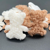 20Pcs Teddy Plush Bear Head Appliques for Sewing DIY Decor Accessories