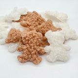 20Pcs Teddy Plush Bear Head Appliques for Sewing DIY Decor Accessories