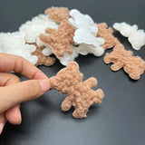 20Pcs Teddy Plush Bear Head Appliques for Sewing DIY Decor Accessories