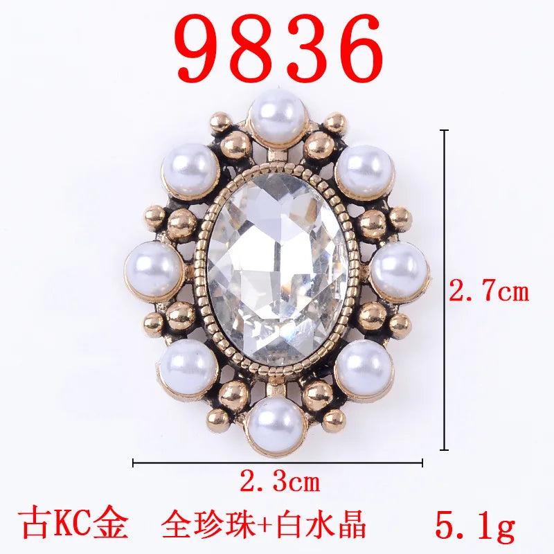 10pcs/bag KC Rhinestones/Pearls Diy Alloy Accessory