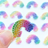 30Pcs Rainbow Crystal Rhinestone Applique for DIY Clothes Shoes Hat Sewing Patch
