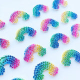 30Pcs Rainbow Crystal Rhinestone Applique for DIY Clothes Shoes Hat Sewing Patch