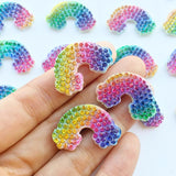 30Pcs Rainbow Crystal Rhinestone Applique for DIY Clothes Shoes Hat Sewing Patch