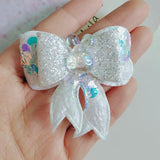 10pcs Pink Double Bow Padded Appliques for DIY Craft