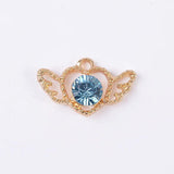 10 Pcs/Lot Angel Love Rhinestone Diamond Buttons Clasp Necklace Bracelet DIY