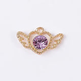 10 Pcs/Lot Angel Love Rhinestone Diamond Buttons Clasp Necklace Bracelet DIY