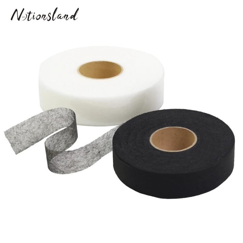 100m Iron-on Hemming Tapes Wonder Web Fusible Bonding Black/White