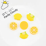 30PCS Fruit Lemon Resin Accessories DIY Handwork Pendant Phone Case Decoration