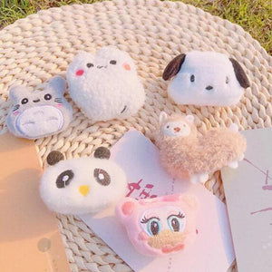 10pcs Cartoon Plush Patches DIY Furry Accessories