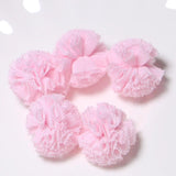 25mm Lace Gauze Pom Pom Elastic Flowers Balls DIY Plush Pompom Pendant