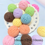 20Pcs Mixed Style Ice Cream Ball Resin Food Decor Brooch Magnet DIY Crafts