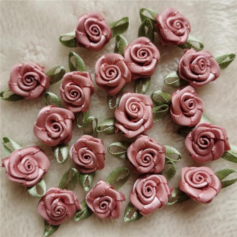 Dusty Pink Mini Artificial Rose Flowers Heads for Wedding DIY Crafts