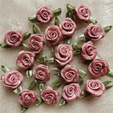 Dusty Pink Mini Artificial Rose Flowers Heads for Wedding DIY Crafts
