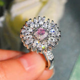 Princess Snowflake Zircon Ring 925 Stamp Wedding Ornament Gift