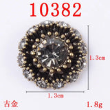 10 Pcs Pearl Crystal Rhinestone Buttons Clasp DIY Accessories