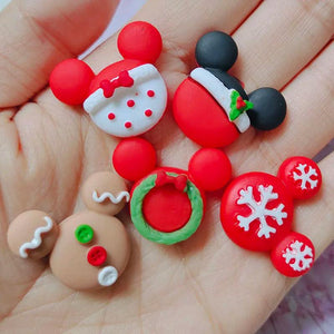 20pcs Christmas Resin Flatback Cabochons DIY Hair Accessories Decor