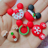 20pcs Christmas Resin Flatback Cabochons DIY Hair Accessories Decor