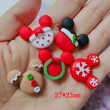 20pcs Christmas Resin Flatback Cabochons DIY Hair Accessories Decor