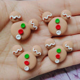 20pcs Christmas Resin Flatback Cabochons DIY Hair Accessories Decor