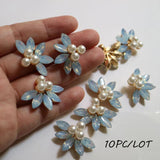 10pc Alloy Metal Craft Supplies Artisan Beads Flower Accessories