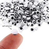 135Pcs Plastic Wiggle Eyes Self-Adhesive Moving Googly Eyes for Crafts
