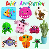 135Pcs Plastic Wiggle Eyes Self-Adhesive Moving Googly Eyes for Crafts