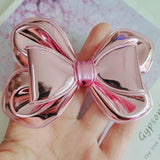 6pcs PU Oversize Bow Appliques Hair Accessories DIY Craft