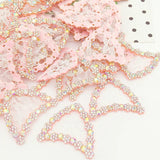 20Pcs Rhinestone Cat Ear Padded Applique for DIY Clothes Shoes Hat Headwear